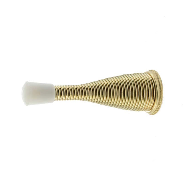 High quality image of Frelan - Wall Mounted Spring Door Stop - Electro Brass | Sku. j739heb | available to order from Trade Door Handles in Kendal.
