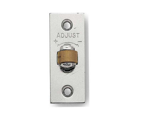 High quality image of Frelan - Jedo Adjustable Rollerbolt Catches with Brass Roller 36mm Satin Nickel Sku. J8073SN