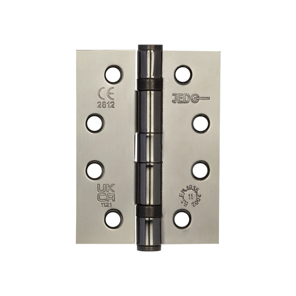High quality image of Frelan - Jedo Grade 11 Steel Ball Bearing Hinges 102x76mm Black Nickel Sku. J8500BN