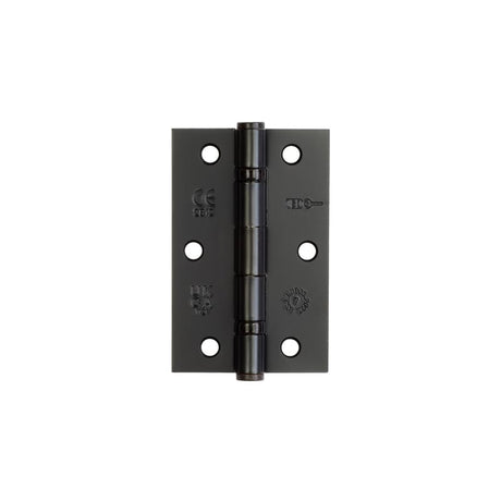 This is an image showing the Frelan - 89x58x2mm Black Steel ball bearing hinge available to order from Trade Door Handles in Kendal