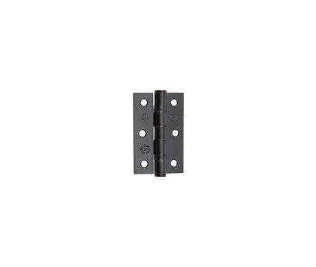 This is an image showing the Frelan - 76x50mm Steel Ball Bearing Hinges Grade 7 - Black available to order from Trade Door Handles in Kendal