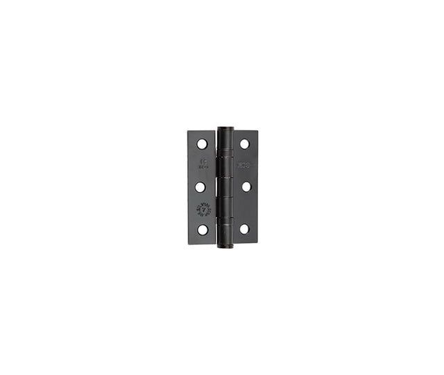 This is an image showing the Frelan - 76x50mm Steel Ball Bearing Hinges Grade 7 - Black available to order from Trade Door Handles in Kendal