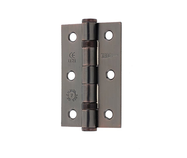 This is an image showing the Frelan - 76x50mm Steel Ball Bearing Hinges Grade 7 - Bronze available to order from Trade Door Handles in Kendal