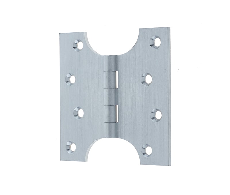 This is an image showing the Frelan - 102x102mm Budget Parliament Hinges - Satin Chrome available to order from Trade Door Handles in Kendal