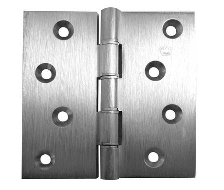 This is an image showing the Frelan - 102x127mm Projection Brass Hinges - Satin Chrome available to order from Trade Door Handles in Kendal