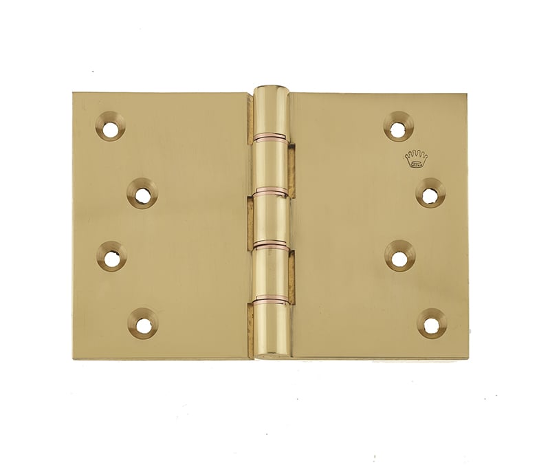 This is an image showing the Frelan - 102x152mm Projection Brass Hinges - Polished Brass available to order from Trade Door Handles in Kendal