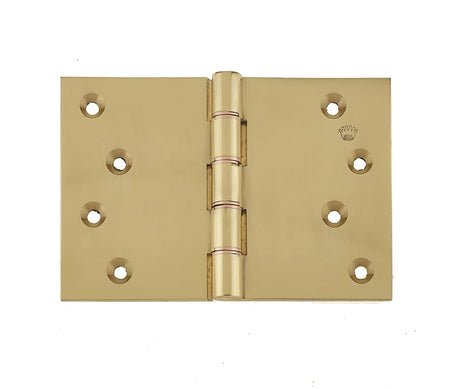 This is an image showing the Frelan - 102x152mm Projection Brass Hinges - Polished Brass available to order from Trade Door Handles in Kendal