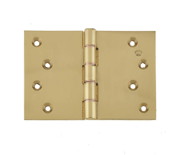 This is an image showing the Frelan - 102x152mm Projection Brass Hinges - Polished Brass available to order from Trade Door Handles in Kendal