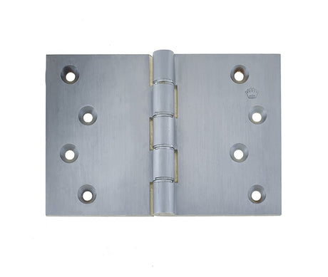 This is an image showing the Frelan - 102x152mm Projection Brass Hinges - Satin Chrome available to order from Trade Door Handles in Kendal