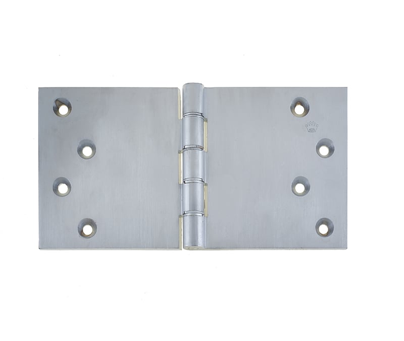 This is an image showing the Frelan - 102x200mm Projection Brass Hinges - Satin Chrome available to order from Trade Door Handles in Kendal