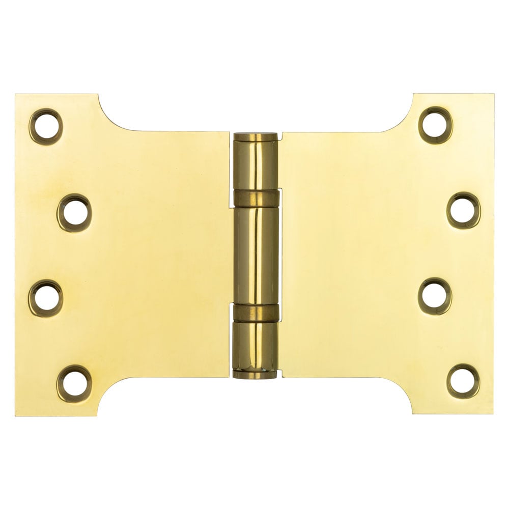 This is a high quality image of Frelan - 102x152x3mm Brass Finish Parliament Ball Bearing Hinge | Sku.J9469PVD | available to order from Trade Door Handles in Kendal.