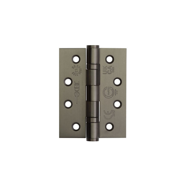 This is an image showing the Frelan - 102x76mm Grade 202 Stainless Steel Ball Bearing Hinges Grade 13 - Dark available to order from Trade Door Handles in Kendal