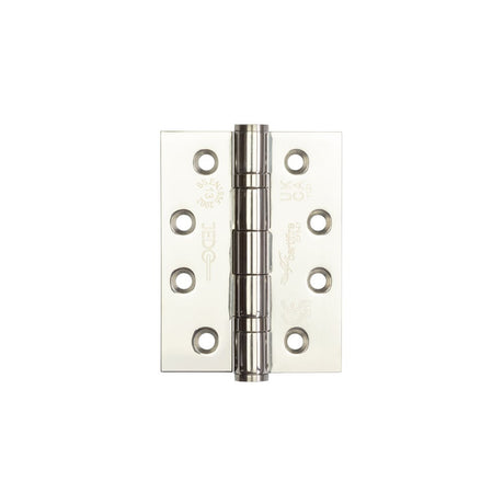 This is an image showing the Frelan - 102x76mm Grade 202 Stainless Steel Ball Bearing Hinges Grade 13 - Polis available to order from Trade Door Handles in Kendal