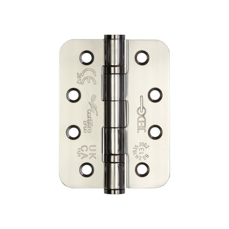 High quality image of Frelan - Certifire Stainless Steel Grade 13 Radiused Ball Bearing Hinges 102x76x3mm Polished Stainless Steel Sku. J9500RPSS