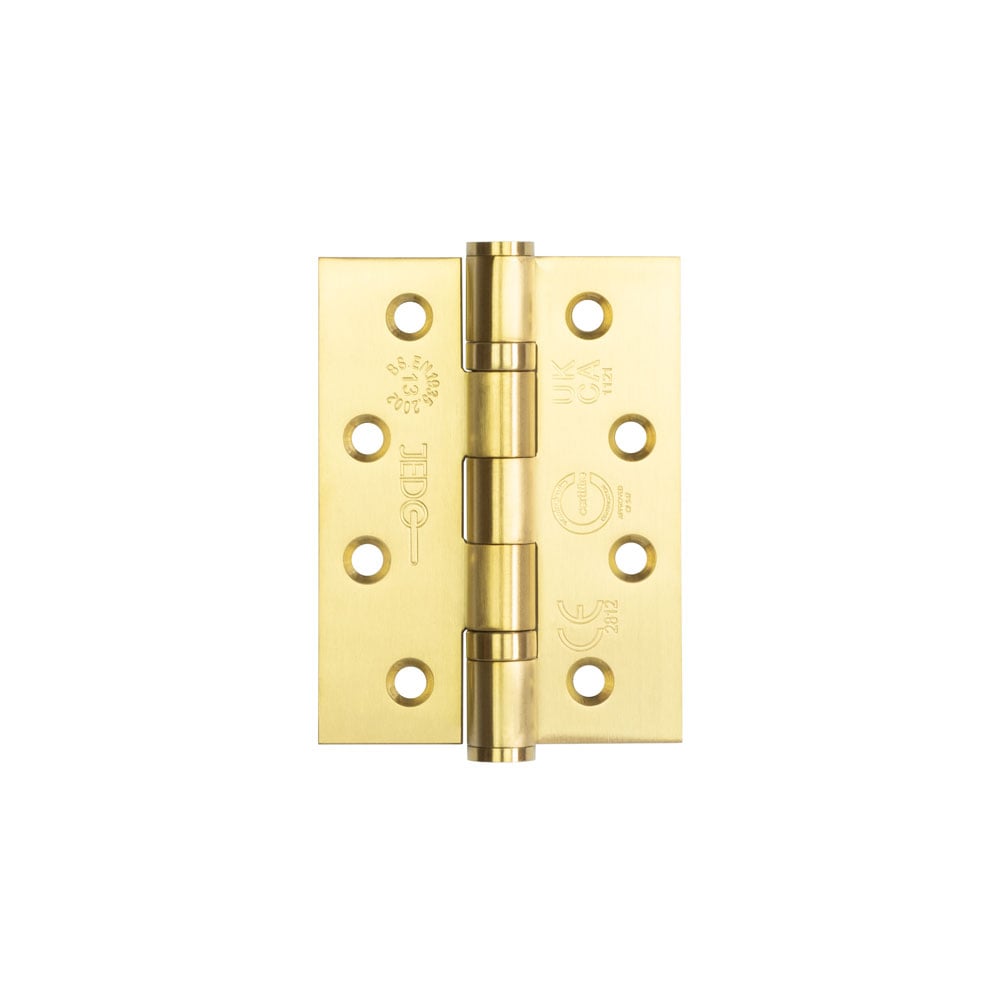 This is an image showing the Frelan - 102x76mm Grade 202 Stainless Steel Ball Bearing Hinges Grade 13 - Satin available to order from Trade Door Handles in Kendal