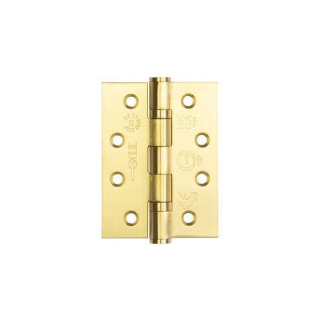 This is an image showing the Frelan - 102x76mm Grade 202 Stainless Steel Ball Bearing Hinges Grade 13 - Satin available to order from Trade Door Handles in Kendal