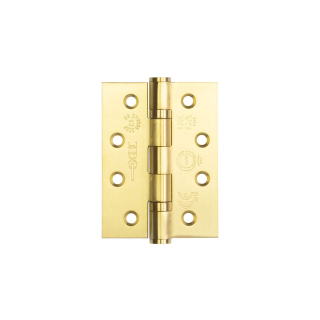 This is an image showing the Frelan - 102x76mm Grade 202 Stainless Steel Ball Bearing Hinges Grade 13 - Satin available to order from Trade Door Handles in Kendal