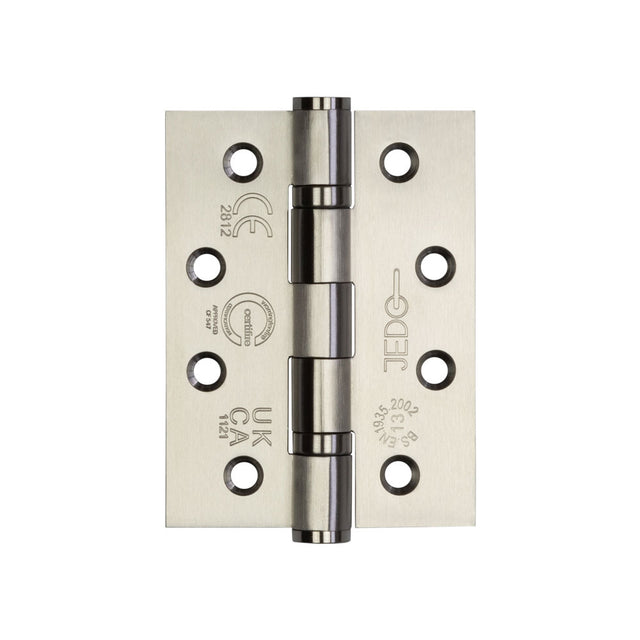 High quality image of Frelan - Certifire Stainless Steel Grade 13 Ball Bearing Hinges (PCK 3) 102x76x3mm Satin Stainless Steel Sku. J9533SSS