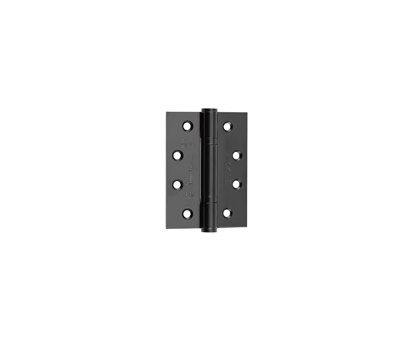 This is an image showing the Frelan - 102x76x3mm BL 3 Knuckle PBH Matt black available to order from Trade Door Handles in Kendal