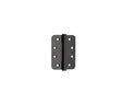 This is an image showing the Frelan - 102x76x3mm Matt black Radius PBH 3 knuckle hinge Pack of 3 available to order from Trade Door Handles in Kendal