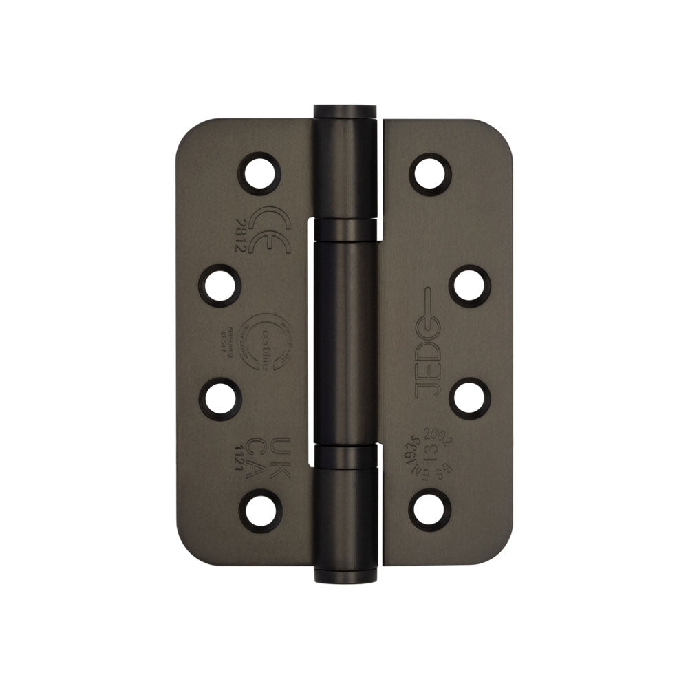 High quality image of Frelan - Certifire Stainless Steel Grade 13 Radiused Polymer Bearing Hinges 3 Knuckle (PCK 3) 102x76x3mm Dark Sku. J9633DB