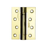High quality image of Frelan - Jedo Steel Single Action Spring Hinges 102x76x2.7mm (PK of 3) Electro Brassed Sku. J9800EB