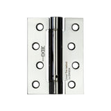 High quality image of Frelan - Jedo Steel Single Action Spring Hinges 102x76x2.7mm (PK of 3) Polished Chrome Sku. J9800PC