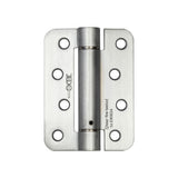 High quality image of Frelan - Jedo Steel Radiused Single Action Spring Hinges 102x76mm (PK of 3) Satin Chrome Sku. J9800RSC