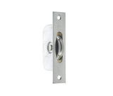 High quality image of Frelan - Jedo Sash Roller with Rectangular Plate 118x26mm Satin Chrome Sku. J994BSC