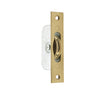 High quality image of Frelan - Jedo Sash Roller with Rectangular Plate 118x26mm Polished Brass Sku. J995BPB