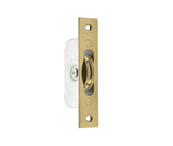High quality image of Frelan - Jedo Sash Roller with Rectangular Plate 118x26mm Polished Brass Sku. J995BPB