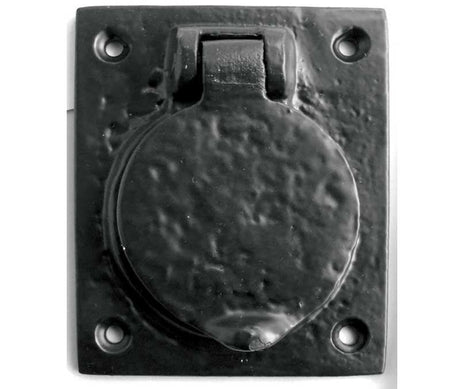 This is an image showing the Antique Black - 78x65mm Cylinder Cover available to order from Trade Door Handles in Kendal