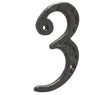 This is an image showing the Frelan - Screws Fixed Numeral 3 - Antique Black available to order from Trade Door Handles in Kendal