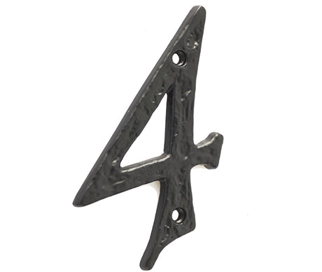 High quality image of Frelan - Antique Door Numerals 4 Black No. 4 Sku. JAB15-4