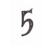 High quality image of Frelan - Antique Door Numerals 5 Black No. 5 Sku. JAB15-5