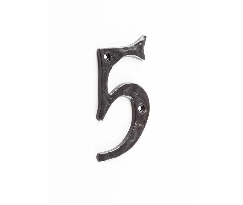 High quality image of Frelan - Antique Door Numerals 5 Black No. 5 Sku. JAB15-5
