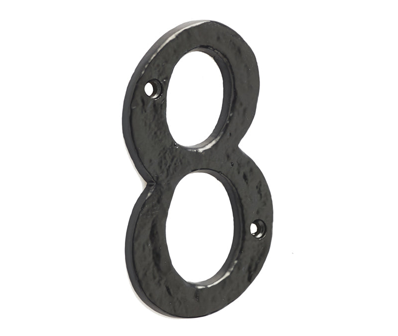 High quality image of Frelan - Antique Door Numerals 8 Black No. 8 Sku. JAB15-8