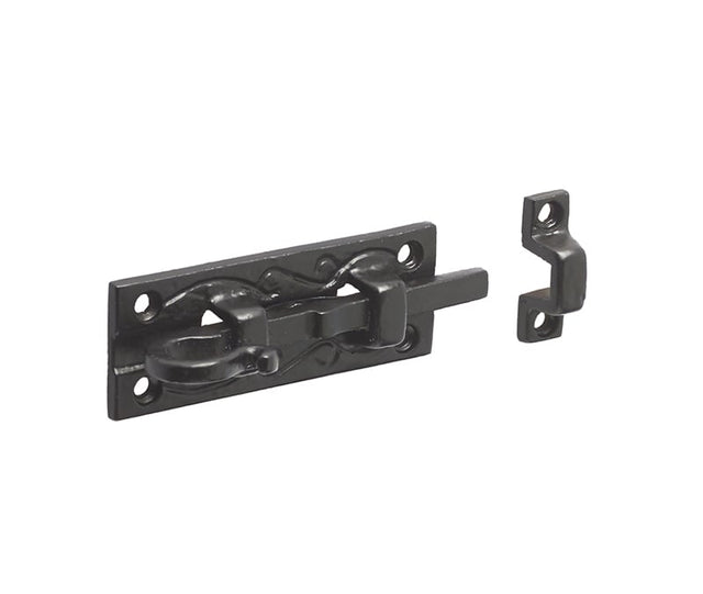 High quality image of Frelan - Antique Straight Bolts 100mm Black Sku. JAB25