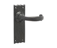 High quality image of Frelan - Regal Suite Door Handle on Long Latchplate Black Sku. JAB2L