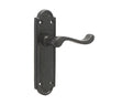 High quality image of Frelan - Turnberry Suite Door Handle on Latchplate Black Sku. JAB301