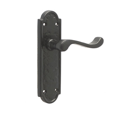 High quality image of Frelan - Turnberry Suite Door Handle on Latchplate Black Sku. JAB301