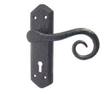 High quality image of Frelan - Royal Suite Door Handle on Lockplate Black Sku. JAB400