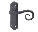 High quality image of Frelan - Royal Suite Door Handle on Latchplate Black Sku. JAB401