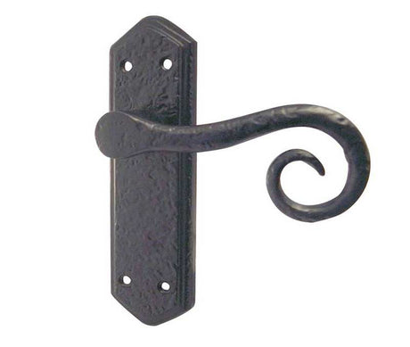 High quality image of Frelan - Royal Suite Door Handle on Latchplate Black Sku. JAB401