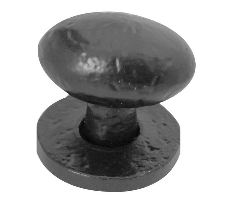 This is an image showing the Frelan - Oval Cupboard Knob - Antique Black available to order from Trade Door Handles in Kendal