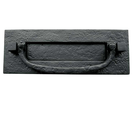 High quality image of Frelan - Antique Postal Knocker 305x112mm Black Sku. JAB46