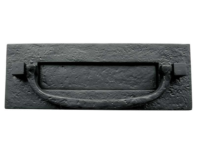 High quality image of Frelan - Antique Postal Knocker 305x112mm Black Sku. JAB46