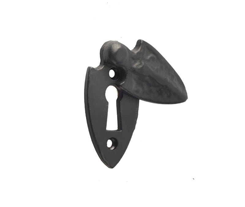 This is an image showing the Frelan - Covered Standard Shield Escutcheon - Antique Black available to order from Trade Door Handles in Kendal