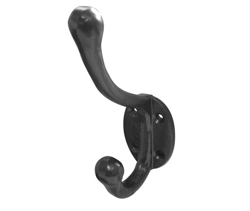 High quality image of Frelan - Antique Hat & Coat Hooks 125mm Black Sku. JAB77