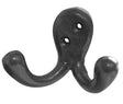 High quality image of Frelan - Antique Double Robe Hooks Black Sku. JAB79